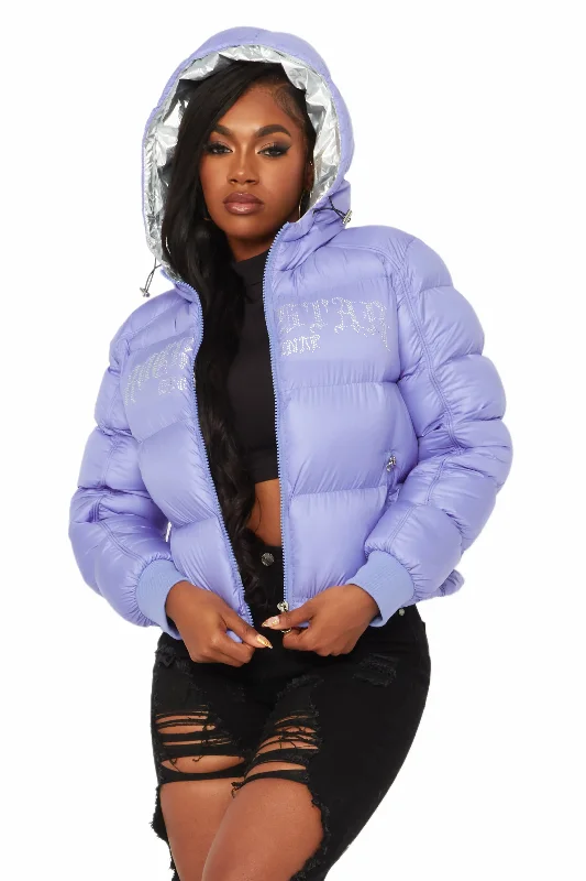 Rose Iridescent Puffer Jacket