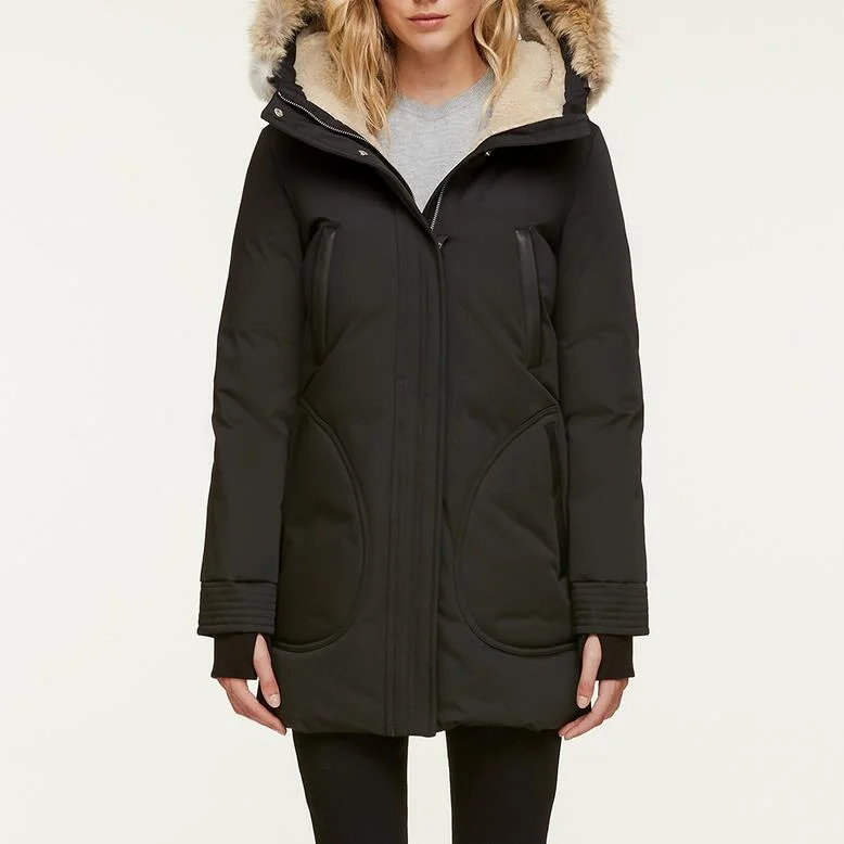 Saundra-C Hooded Down Coat (Black)