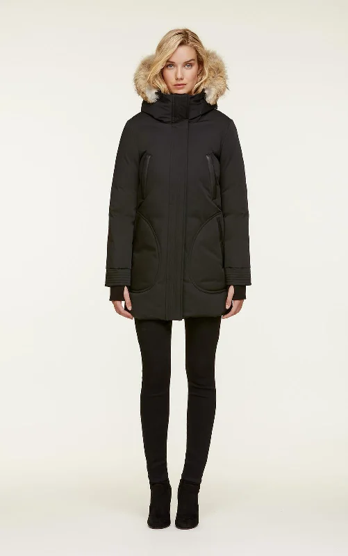 Saundra-C Hooded Down Coat (Black)