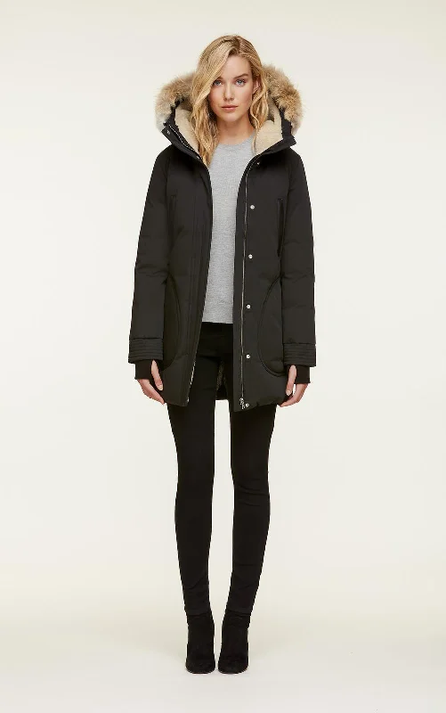 Saundra-C Hooded Down Coat (Black)