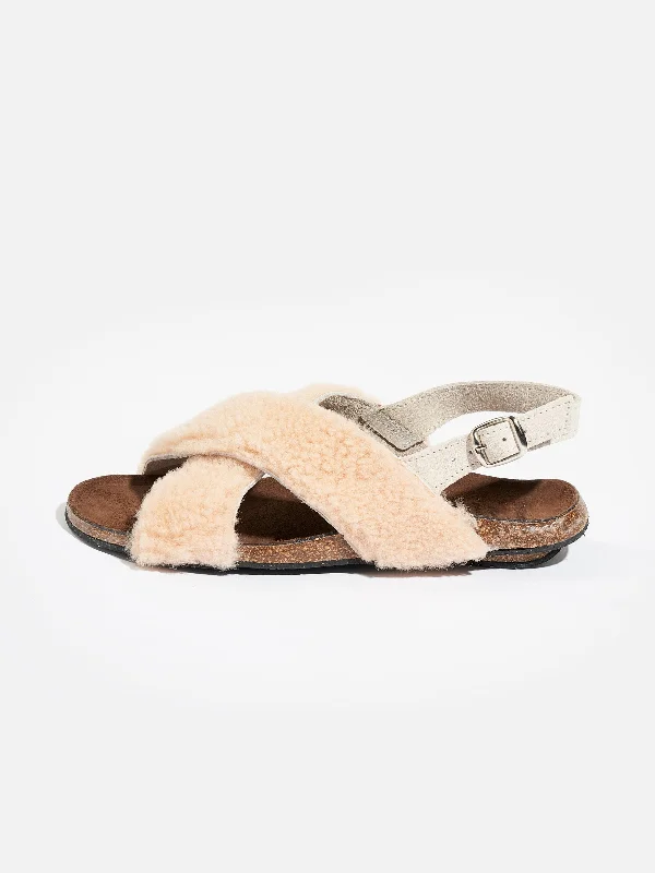 BOSABO X BELLEROSE | FURRY SANDAL NUDE FOR WOMEN