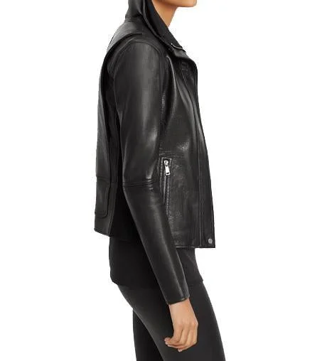 Women Classic Leather Jackets: Nina