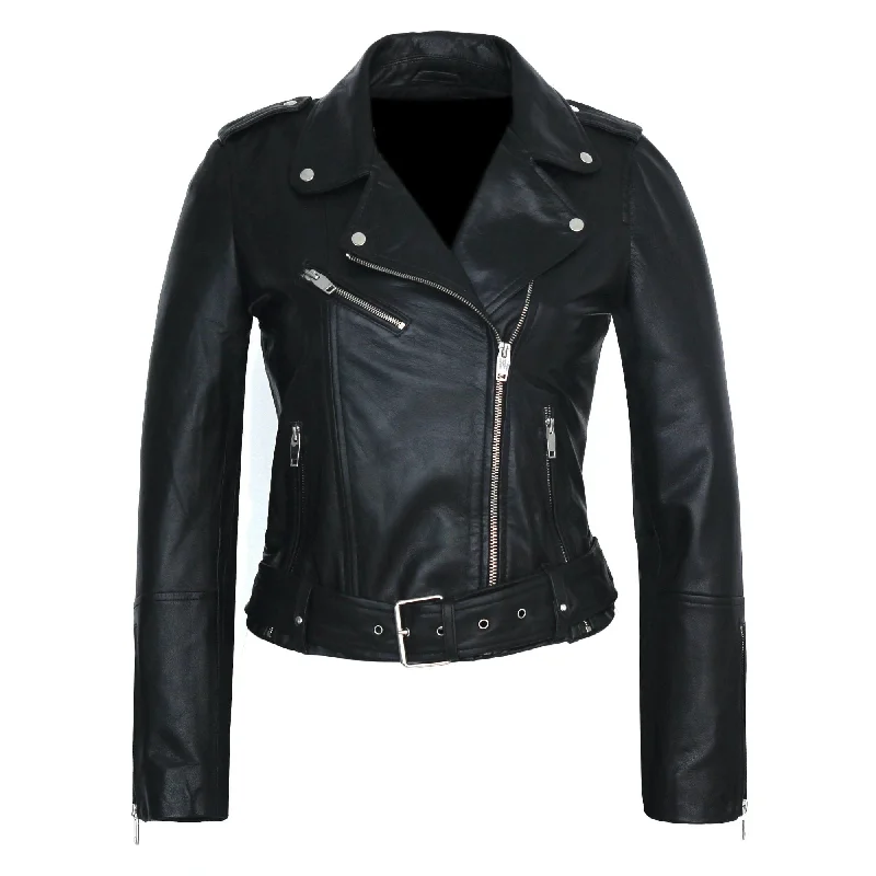 Womens Moto Nappa Leather Jacket