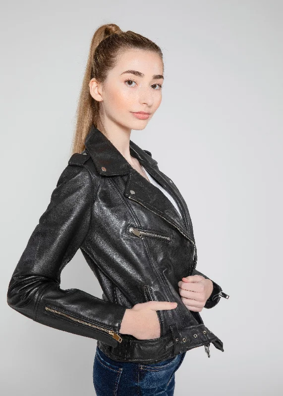 Womens Moto Nappa Leather Jacket