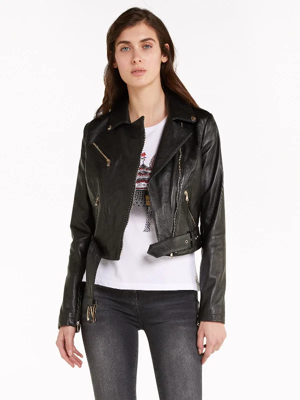 Womens Stylish Biker Real Leather Jacket