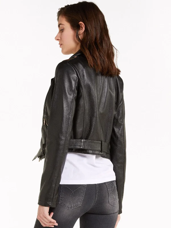 Womens Stylish Biker Real Leather Jacket