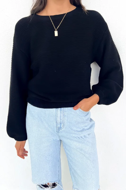 Zailey Knit Jumper Black