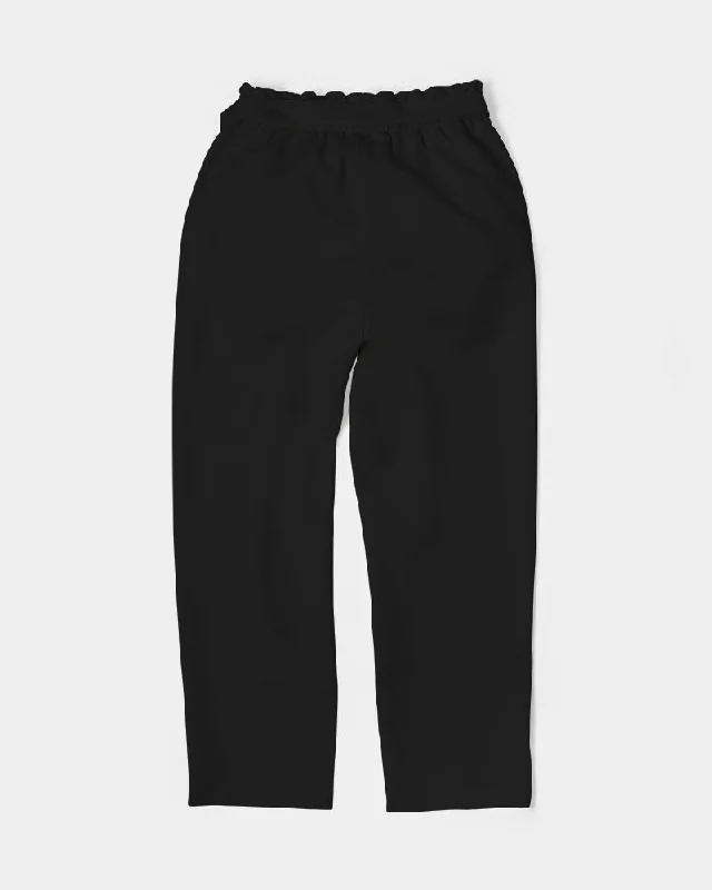 AKH Black Women's Belted Tapered Pants