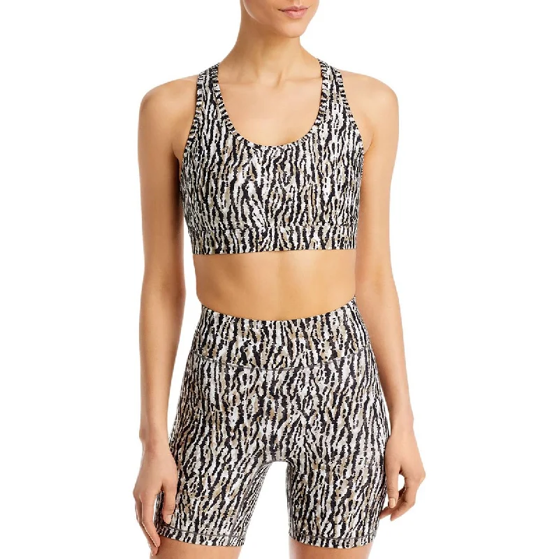 All Access Womens Front Row Animal Print Work Out Sports Bra