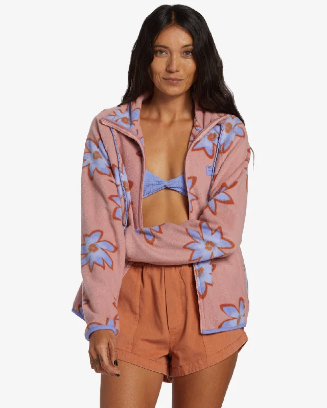 Boundary Zip-Up Sweatshirt - Dawn Pink