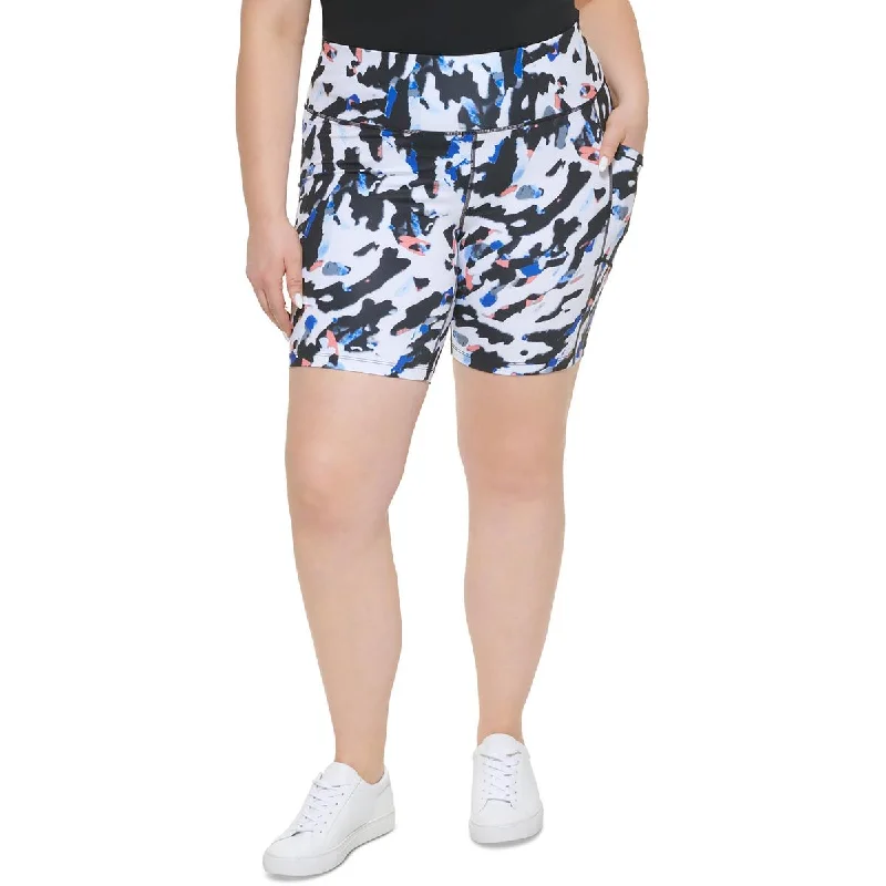 Calvin Klein Performance Womens Plus Fitness Running Bike Short