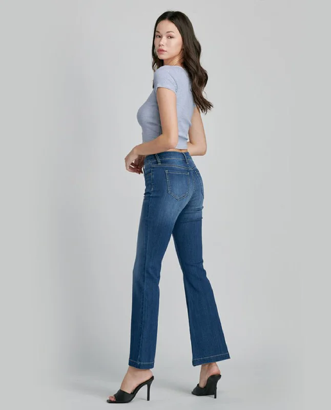 Cello Mid Rise Flare Jeans