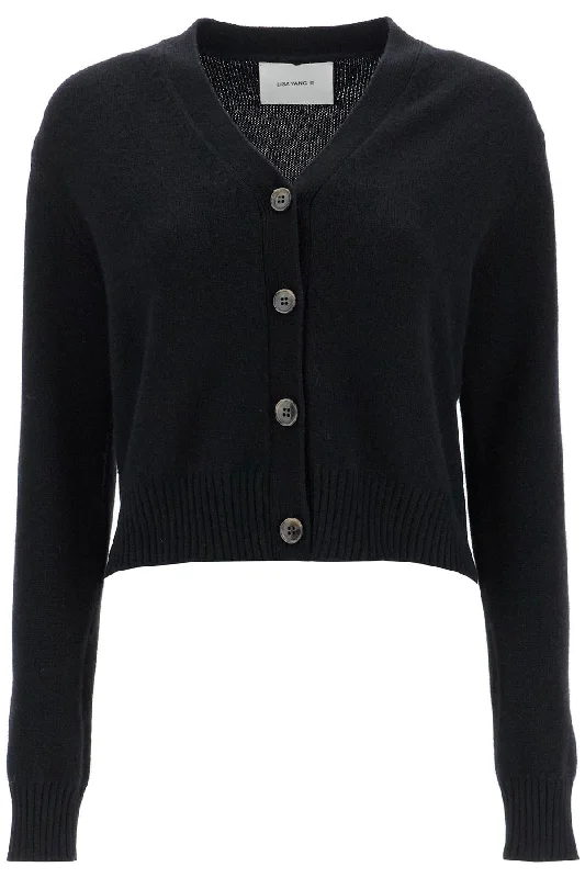 ""cropped cashmere cardigan ' 2023006 BLACK