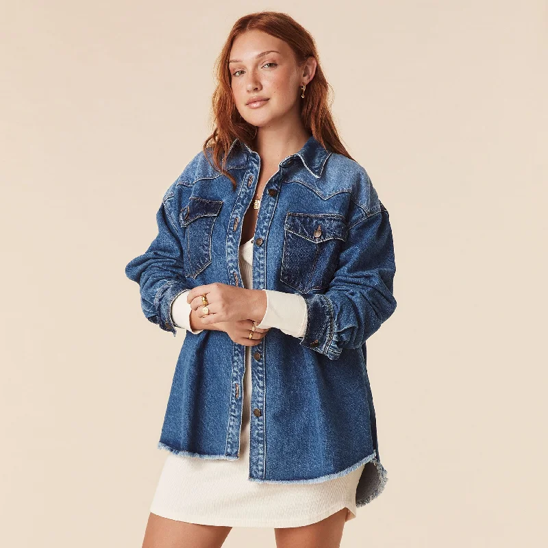 Daisy Patchwork Denim Shirt