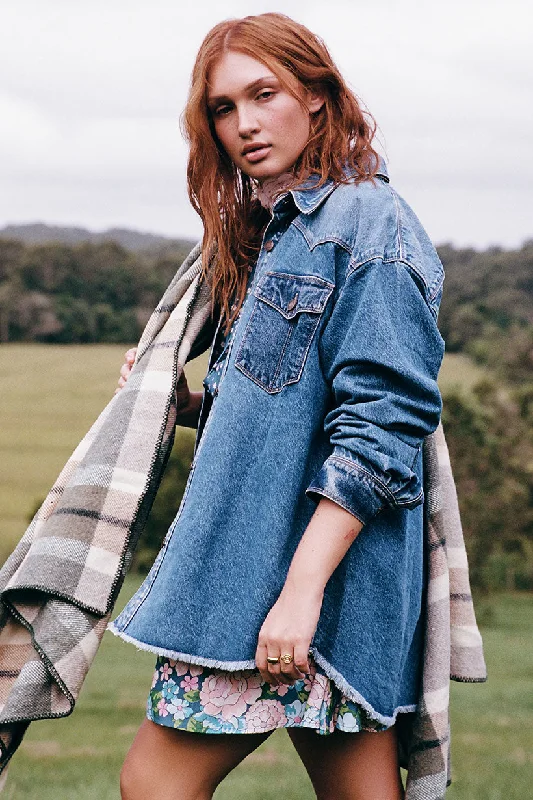 Daisy Patchwork Denim Shirt