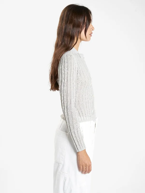 Delphine Knit Cardigan - Oyster Grey