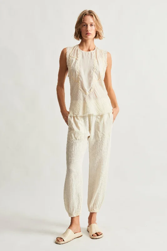 Gauze Dirty White Cameroon Pant