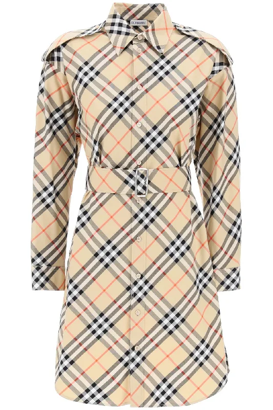 ered cotton chemisier dress 8086610 SAND IP CHECK