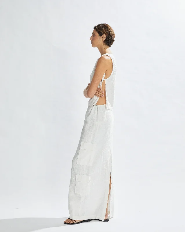 Evie Maxi Skirt Off White