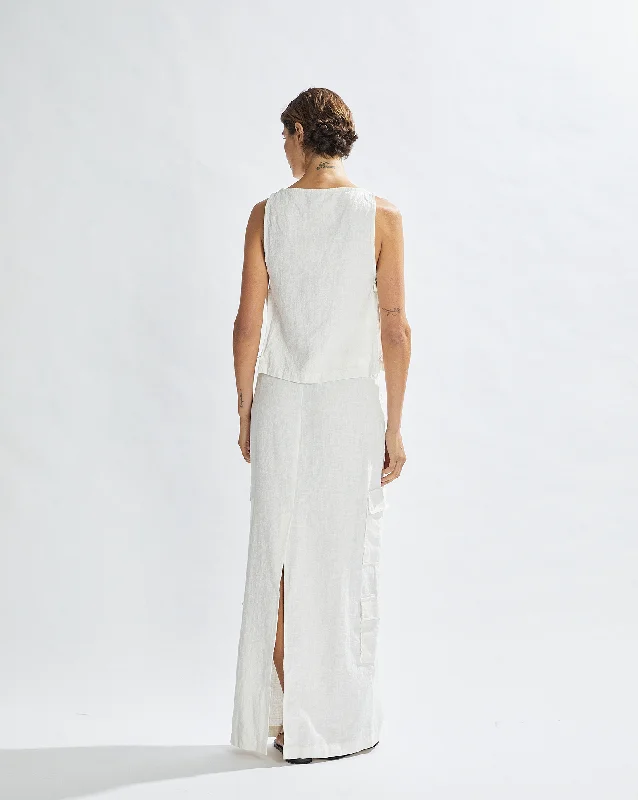 Evie Maxi Skirt Off White