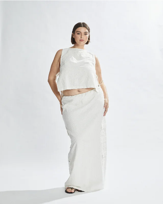 Evie Maxi Skirt Off White