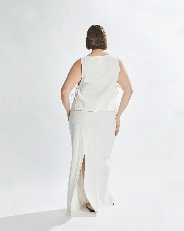 Evie Maxi Skirt Off White