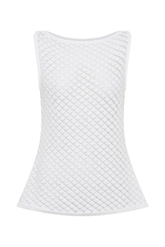 Guiliana Sleeveless Knit Top - Ivory