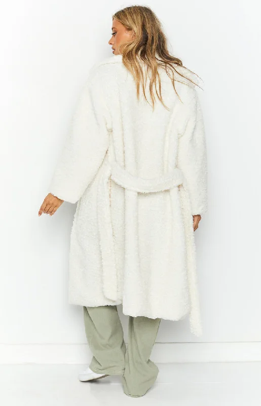 Harlen White Teddy Coat