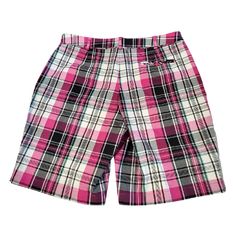 Lady Hagen Pink Plaid Golf Shorts 8