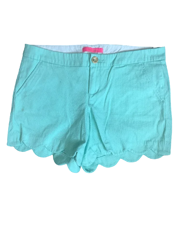 Lilly Pulitzer Shorts Green Scalloped Hemline Size: 8