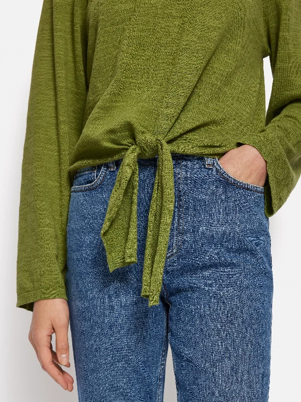 Linen Cotton Tie Top | Green