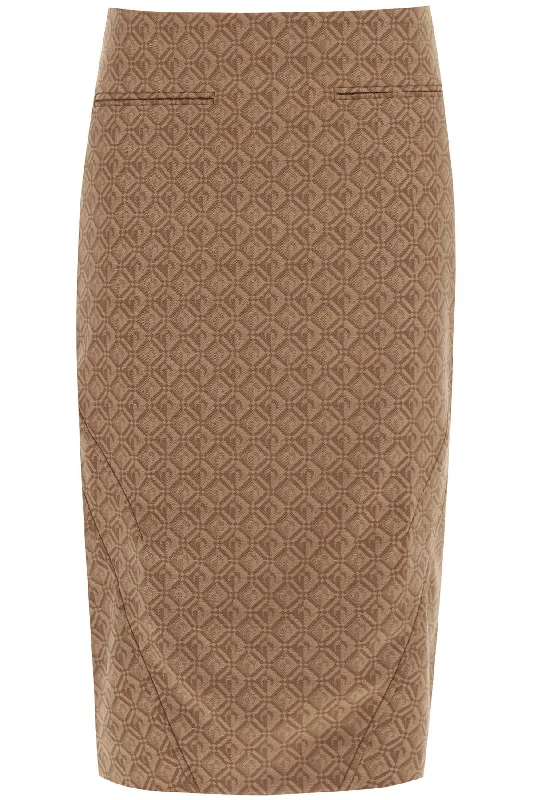 Marine serre moon diamant pencil skirt WSK011 CWOV0021 CAMEL