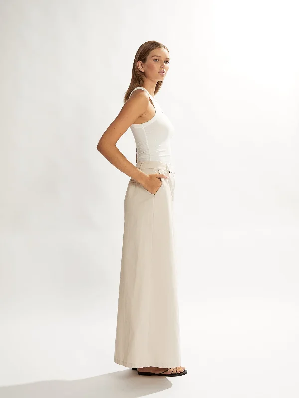 Maverick Maxi Skirt Almond