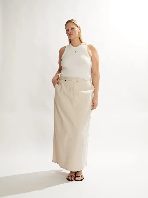 Maverick Maxi Skirt Almond