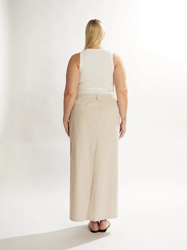 Maverick Maxi Skirt Almond