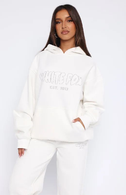 Missed Flights Oversized Hoodie White