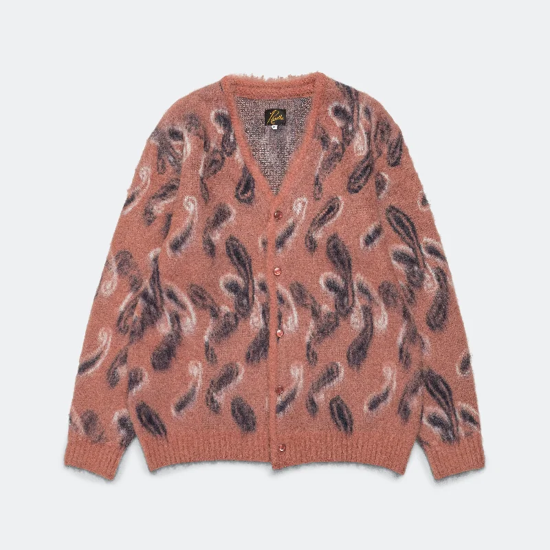 Mohair Cardigan - Pink Paisley