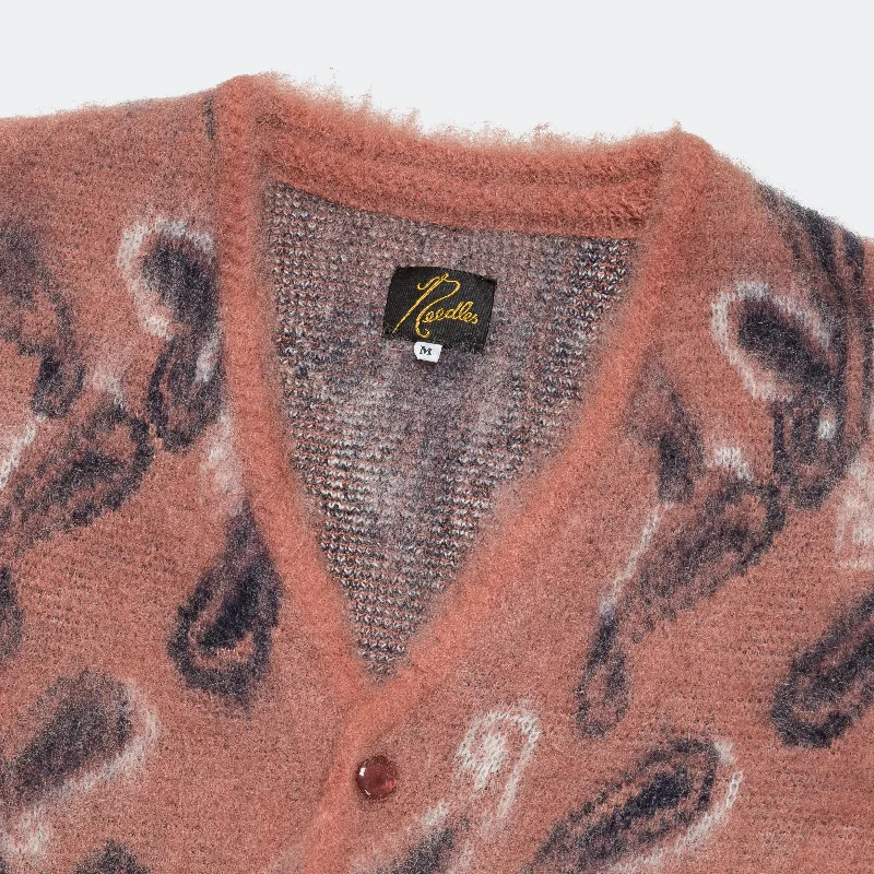 Mohair Cardigan - Pink Paisley