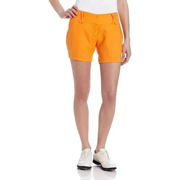 New Adidas Women's Climalite Orange Golf Short Size 10 MSP$65