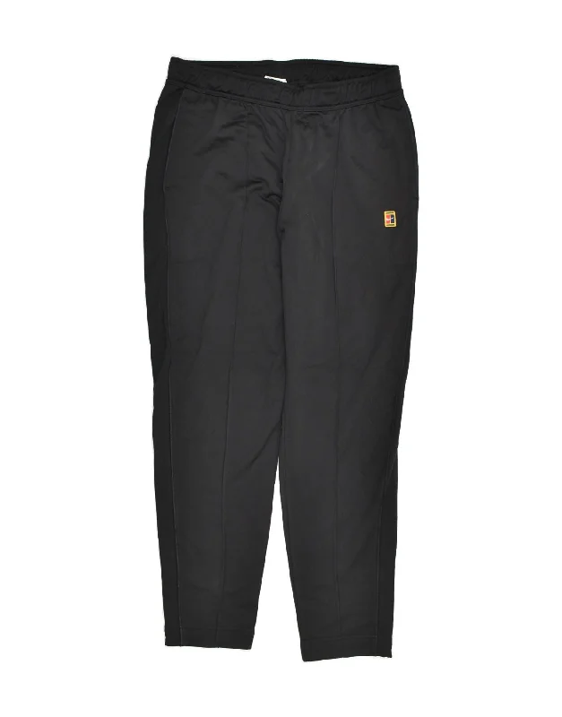 NIKE Womens Tracksuit Trousers UK 16 Large Black Polyester