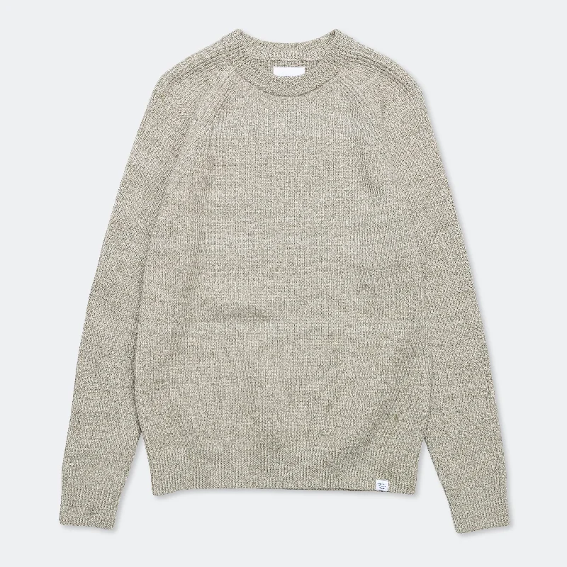 Roald Wool Cotton Rib Sweater - Sediment Green