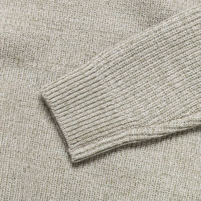 Roald Wool Cotton Rib Sweater - Sediment Green