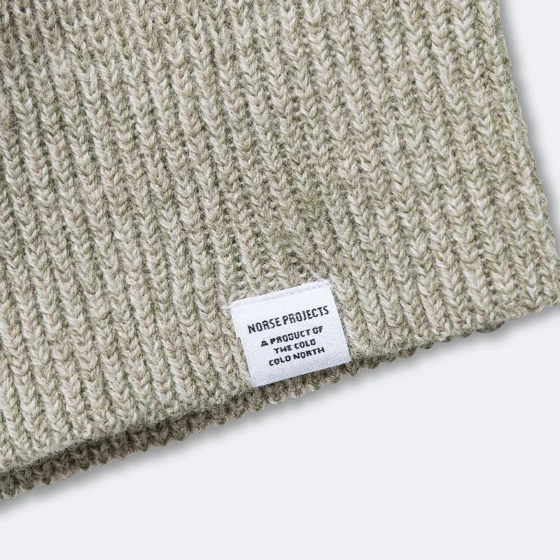 Roald Wool Cotton Rib Sweater - Sediment Green