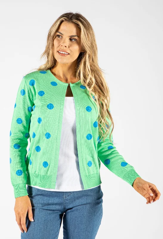 Polka Dot Knit Cardigan