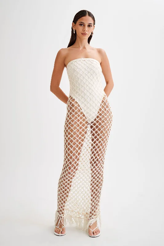 Prudence Knit Midi Dress - Buttercream