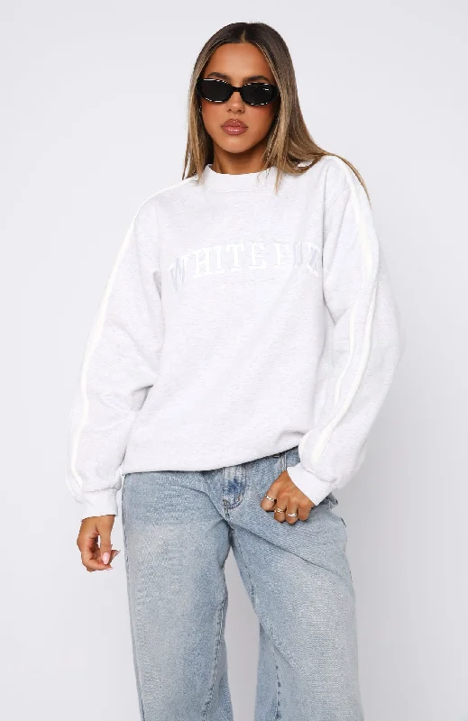 Rest And Recovery Oversized Sweater Grey Marle