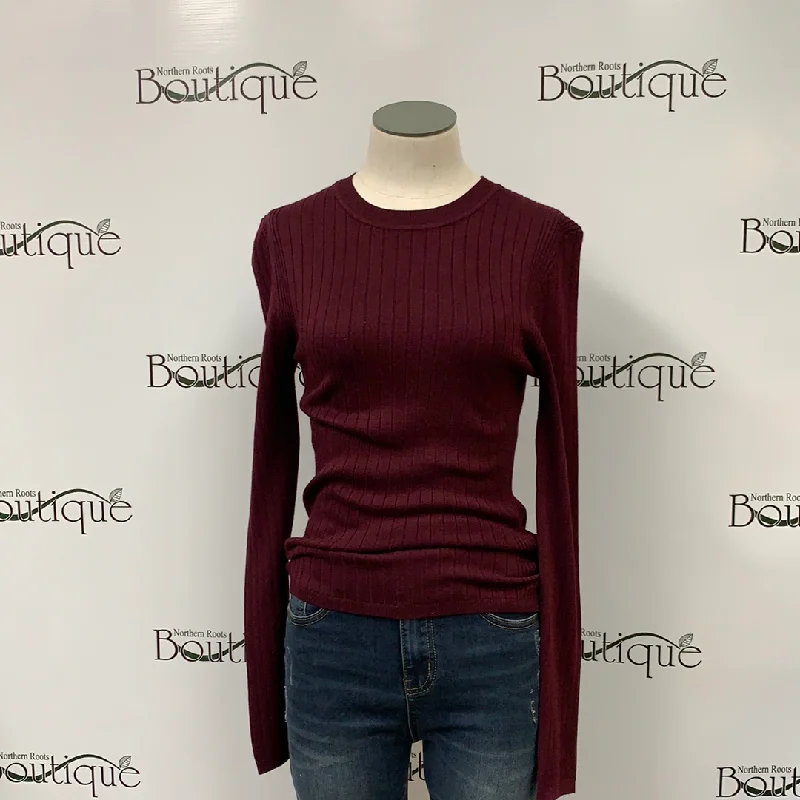 Ribbed Fitted Basic Sweater