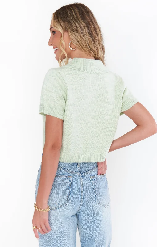 Scooter Sweater ~ Seafoam Knit