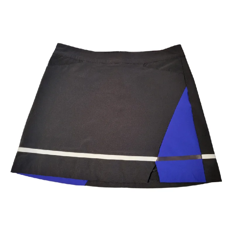 Slazenger Golf Black & Royal Blue Color Block Golf Skort Size 10