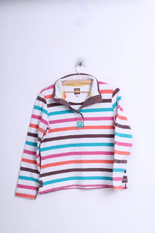 Tom Joule Womens M Jumper Sweatshirt Striped Multi Cotton